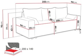 Диван Livorno триместен-Gkri