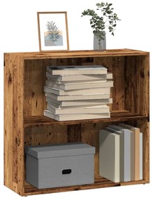 857929 vidaXL Библиотека, старо дърво, 80x30x77 см, инженерно дърво