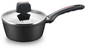 Касерола с капак Royalty Line RL-FSN18, 18 см, 1.8 л, Гранитно покритие, Индукция, Черен