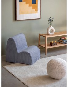 Син детски стол от рипсено кадифе Cloud – Wigiwama