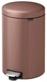 Кош за боклук с педал Brabantia NewIcon 1008849, 20 л, Плавно затваряне, Противоплъзгаща основа, Сатенено покритие, Кафяв