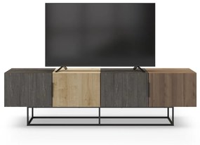 Масичка за телевизор с дъбов декор в естествен цвят 200x55 cm Titan - Marckeric