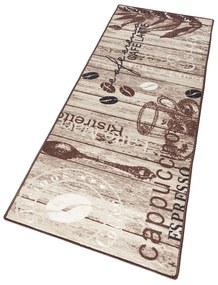 Кафяв кухненски мокет Delicious Coffee, 67 x 180 cm Delicious Coffee - Hanse Home