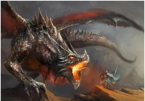 Самозалепващ се фототапет - Dragon fire - 343x245