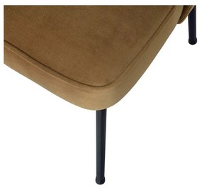 Кадифени трапезни столове в комплект 2 бр. в цвят горчица Vogue – WOOOD