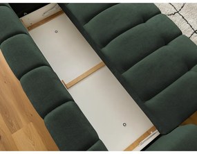 Зелен сгъваем/с място за съхранение диван 251 cm Fuji – Bobochic Paris