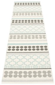 Сива и тюркоазена пътека за открито и закрито 70x270 cm Asta Pale Turquoise – Pappelina