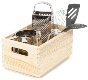 Кутия за съхранение от борова дървесина Custom, 30 x 20 x 14 cm - Compactor