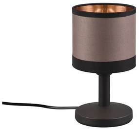 Черно-кафява настолна лампа (височина 22 cm) Davos - Trio