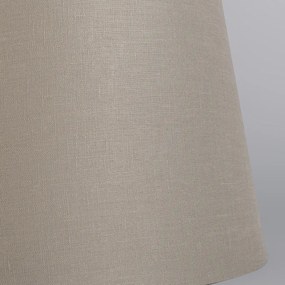 Ленен абажур Taupe кръгъл наклонен 35/30/18