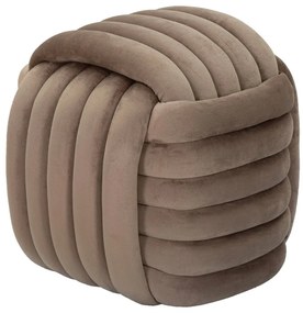 Сиво-кафява кадифена табуретка Softy – Mauro Ferretti