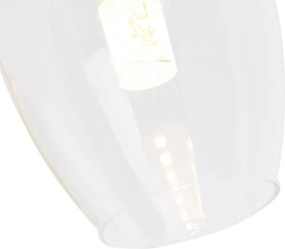 Интелигентна стенна лампа златиста със стъкло с Wi-Fi G9 - Elien