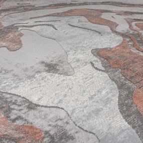Сив и бежов килим , 80 x 150 cm Marbled - Flair Rugs
