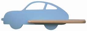 LED Детски аплик с рафт CAR LED/5W/230V син/дърво