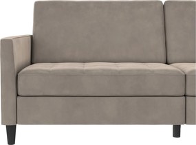 Бежов кадифен диван 207 cm Presley – Støraa