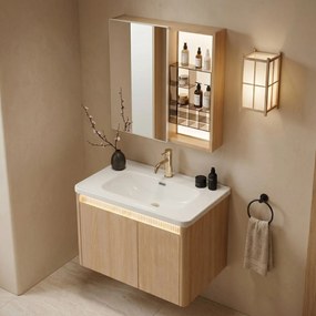 Комплект мебели за баня с мивка Sora DE07-70 Oak 70CM