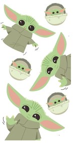 Памучна бебешка кърпа 70x140 cm Star Wars Baby Yoda - Jerry Fabrics