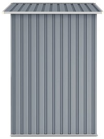 Градинска барака, сива, 205x129x183 см, поцинкована стомана
