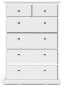 Бял висок скрин 96x140 cm Paris – Tvilum