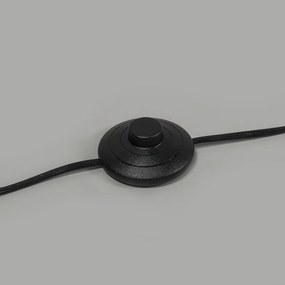 Подова лампа месинг с сив абажур 50 см - Kaso