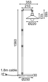 Подова лампа Pipe