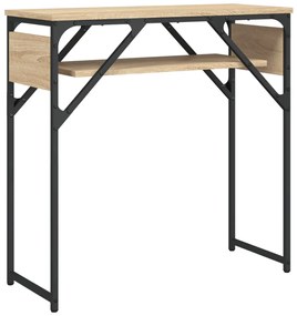 837798 vidaXL Конзолна маса с рафт, дъб сонома, 75x30x75 см, инженерно дърво