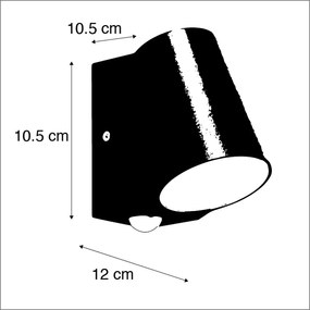 Външна лампа алуминий с датчик за движение с LED - Uma