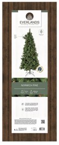 Изкуствена елха с шишарки Everlands Norwich Pine, 150 см, 446 клони, Метална стойка, Зелен