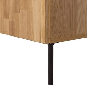 Маса за телевизор от масивен дъб в естествен цвят 180x56x46 cm Bono – WOOOD