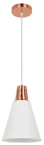 Klausen KL 6237 - Пендел SHADE 1xE27/15W/230V мед/бял