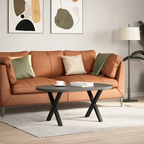 4012896 vidaXL Крака за масичка за кафе, X-образни, 2 бр., черни, 50 x (42-43) см, стомана