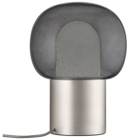 Алуминиева LED настолна лампа в сребрист цвят със стъклен абажур (височина 32 cm) Iris – Blomus