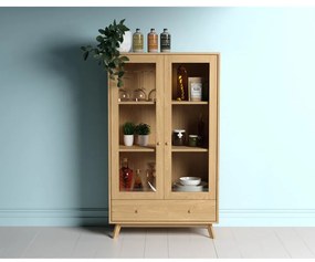 Витрина от декор от дъб естествена 100x170 cm Kensal – Woodman