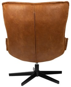 Кадифено кресло в цвят коняк John - White Label