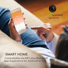 Blumfeldt Cosmic Beam Smart 30, инфрачервен нагревател, 3000 W, контрол чрез приложение, черен