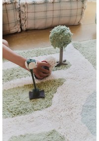 Памучно детско килимче за игра в зелен и кремав цвят 90x130 cm Hyde Park – Lorena Canals