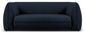 Тъмносин кадифен диван 190 cm Lando - Micadoni Home