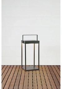 Черен екстериорен LED фенер със соларен панел с USB (височина 42 cm) Pure – Markslöjd