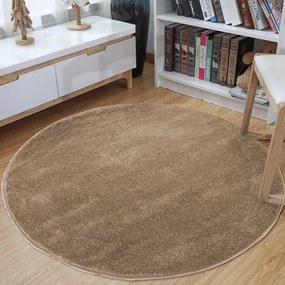 Кръгъл килим с бежов цвят Ширина: 100 см | Дължина: 100 см