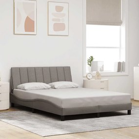 3310381 vidaXL Рамка за легло без матрак, таупе, 120x200 см, плат