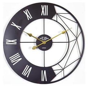 Стенен часовник 1xAA, Ø 60 см, черен