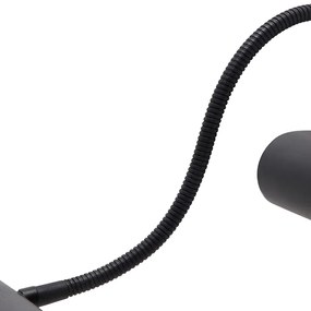 Дизайнерски стенен аплик черен 32 см с LED и димер - Tableau