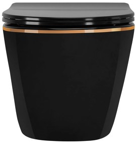тоалетна чиния Rea Carlo Mini Tornado Black Gold Egde