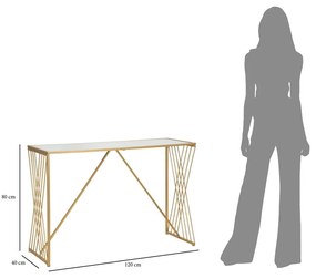 Конзолна маса в златисто 40x120 cm Easy - Mauro Ferretti