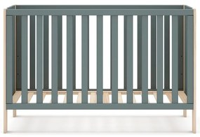 Детско креватче 60x120 cm в естествен цвят/сиво-зелено Esteban – Marckeric