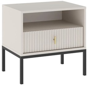 Нощно шкафче SUE бежово/кашемир