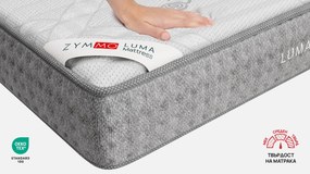 Матрак Zymmo, Mатрак Luma, 82x190x22, Среден, Високоеластична пяна, Покет пружина