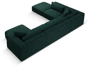 Зелен ъгъл U-образен диван, ляв ъгъл Esther – Milo Casa