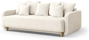 Кремав разтегателен диван с място за съхранение 231 cm Elen – Micadoni