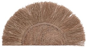 Nairone Inart mat-abaca wall decoration in natural color 85x105x10cm